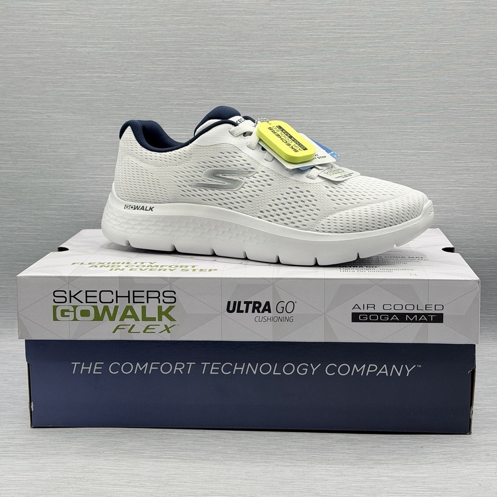 Skechers GOwalk Flex Men's 8.5 White Walking Shoes Ultra Go Air Cooled 216486